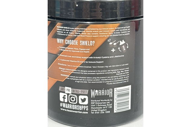 Warrior Shield Immunity Support Supplement - Orange 280g (28 Servings)