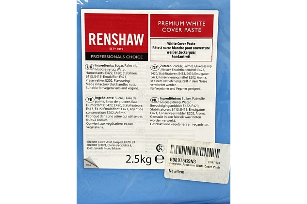 Renshaw Premium White Cover Paste 2.5kg Block