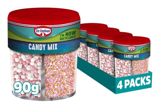 Dr. Oetker Candy Sprinkles Mix, Pack of 4 x 90g