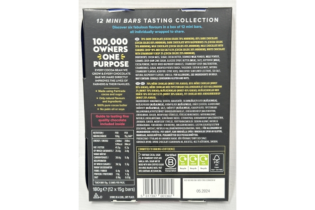 Divine Tasting Collection 12 X 15g Mini-Bars Assorted Flavours 180g