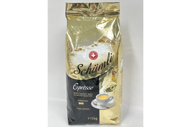 Espresso Whole Beans 1kg - Intensity 3/5 - Premium Arabica - Perfect for fully automatic machines - UTZ-Certified | Schumli | BEST BEFORE DATE 31/01/2024