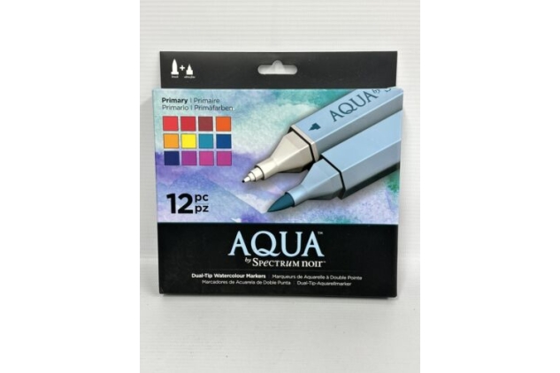 Aqua Spectrum Noir 12 Pack Water-Based Colour Markers Set