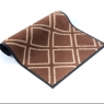 Door Mat 60 X 90CM Brown Crosshatch Design Super Absorbent Non-Slip Rubber Back