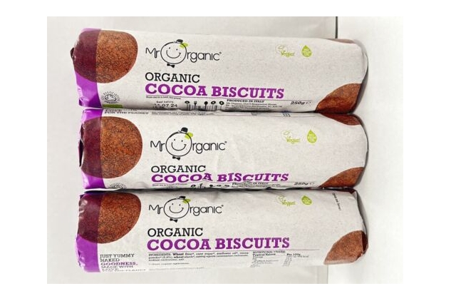 Mr Organic - Cocoa Biscuits 250g - Pack of 3 - Organic & Palm Oil Free