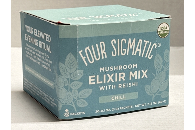 Four Sigmatic Foods | Reishi Mushroom Elixir | Organic Reishi Mushroom Powder with Tulsi & Mint, Support Stress & Sleep, Decaf | Pack of 20