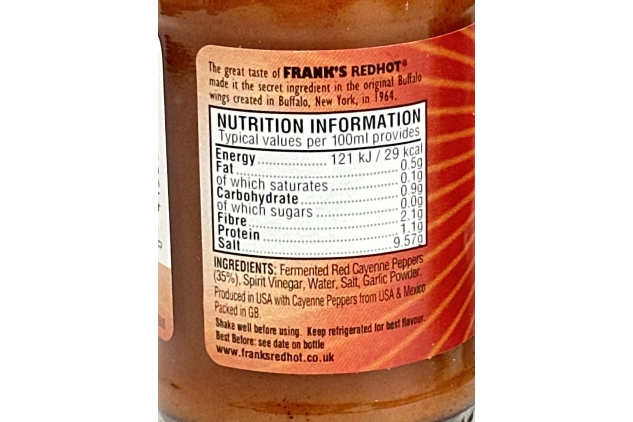 Frank's Red Hot Cayenne Pepper Sauce Original (148ml) - Pack of 2