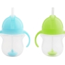 Munchkin Click Lock Tip & Sip Straw Cup Set for Baby & Toddler, BPA Free Non Spill, Dishwasher Safe, Weighted Straw Childrens Cups - 7oz/207ml, 2 Pack, Green/Blue