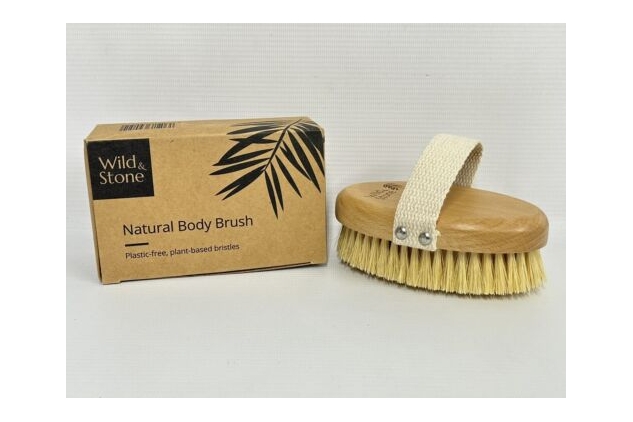 Wild & Stone Dry Brushing Body Brush Gentle Exfoliating Brush Cellulite Remover