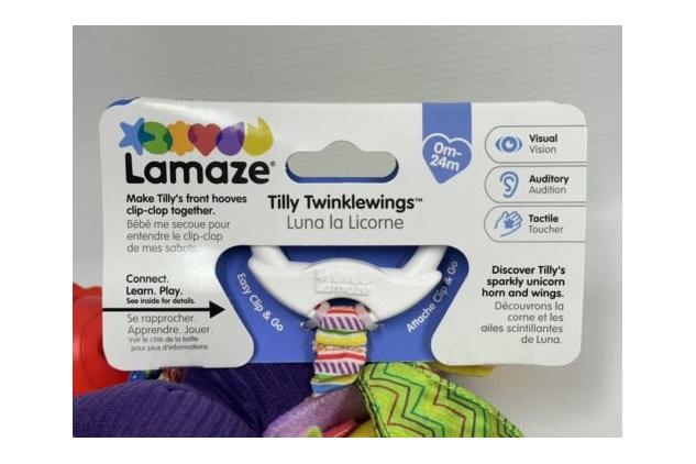 Lamaze Play & Grow Tilly Twinklewings Development Clip on Pram Soft Toy Unicorn