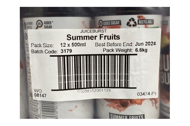 Juice Burst Summer Fruits Flavour 12 X 500ml Squash Soft Drink | BBE 30/06/2024
