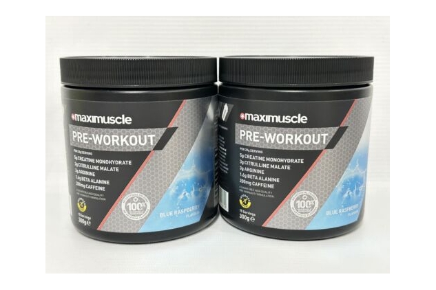 Maximuscle Pre-Workout Powder 30 Serve Blue Raspberry Creatine Monohydrate 600g | Best Before Date 29/03/2024