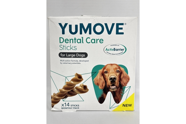 YuMOVE Dental Care Dental Sticks for Large Dogs 14 Pack Tasty Chews with