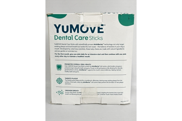 YuMOVE Dental Care | Dental Sticks for Large Dogs | 14 Pack | Tasty Chews with Natural Ingredients which Target Plaque & Freshen Breath | BEST BEFORE DATE 22/05/2024