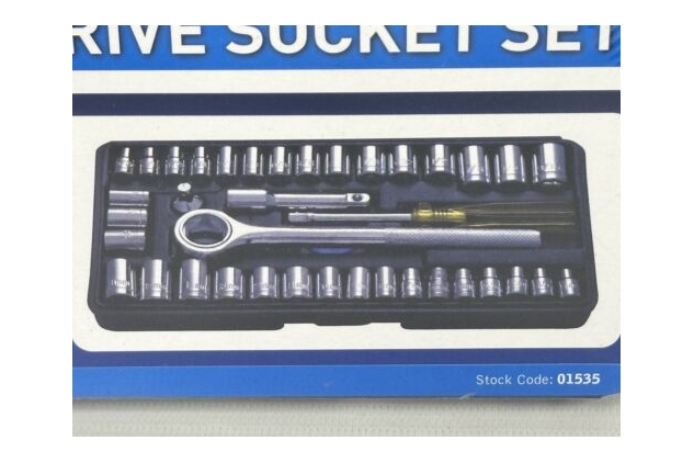 Blue Spot Tools 1535 B/SPOT Mixed Socket Set (40-Piece) 1/4” & 3/8”