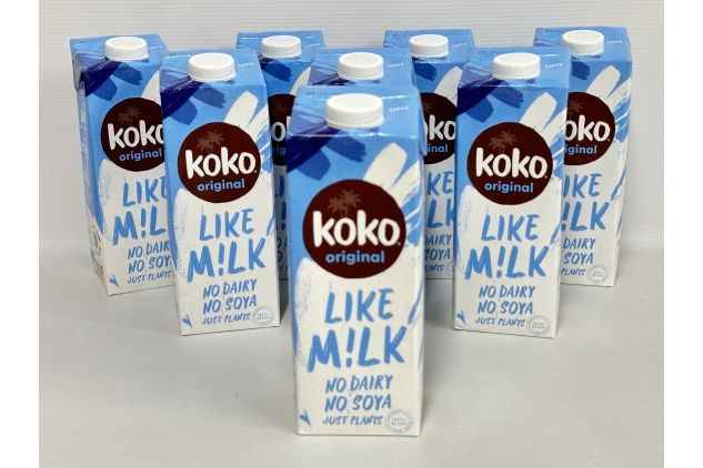 Koko Original Like Milk Taste 1 Litre (Pack of 8) Lactose, Gluten & Dairy Free | BBE 11/2024