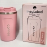 Insulated Coffee Cup Senelux Double Walled Stainless Steel Vacuum Mug 380ml Pink