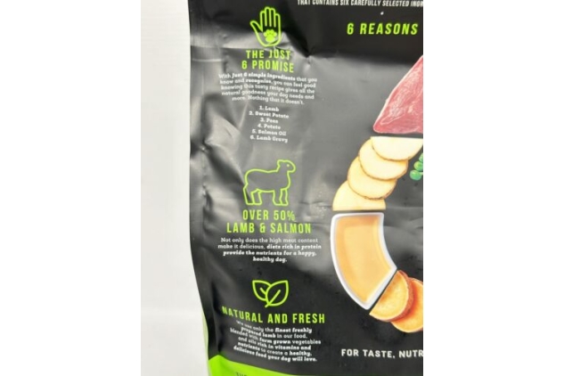 Harringtons Just 6 Ingredients Dry Adult Dog Food Lamb & Vegetables 4 X 2kg Bags