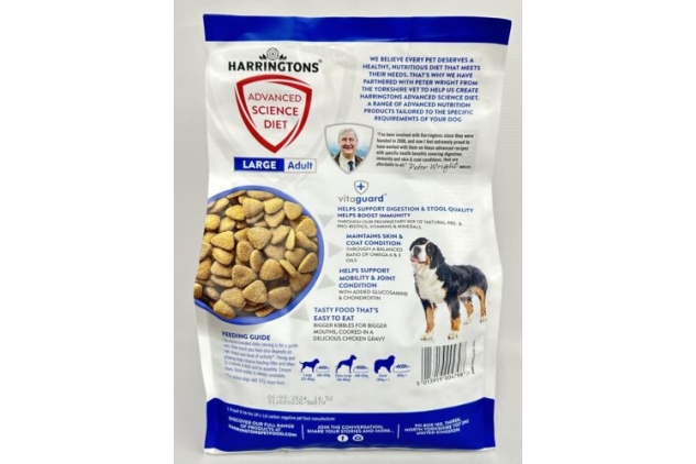 Harringtons Advanced Science Diet Dry Adult Dog Food Large Breed Over 26kg | 8kg | Best Before Date 06/08/2024