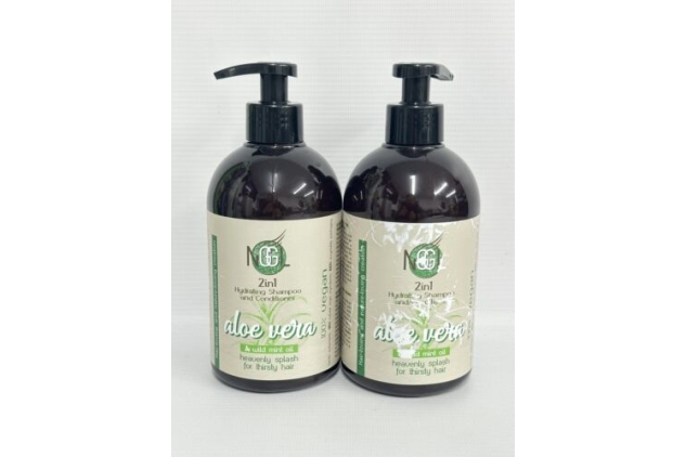 Nggl 2 In 1 Shampoo & Conditioner Aloe Vera + Wild Mint Oil 2 X 500ml