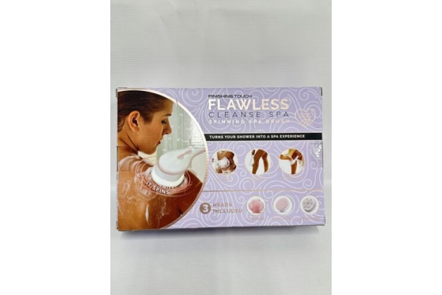 Flawless Touch Cleanse Spa Electric Body Brush 3 Multi-Purpose Heads Spa Gift