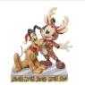 Disney Traditions Festive Friends Christmas Figurine Disney And Pluto 6013059