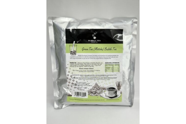 Bubble Tea Powder Green Tea Matcha Flavoured Mix 1kg 33 Servings | Best Before Date 14/03/2024