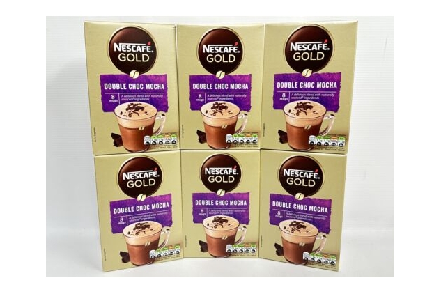 Nescafe Gold Double Choc Mocha Instant Coffee 8 Sachet | Pack of 6 | 48 Servings