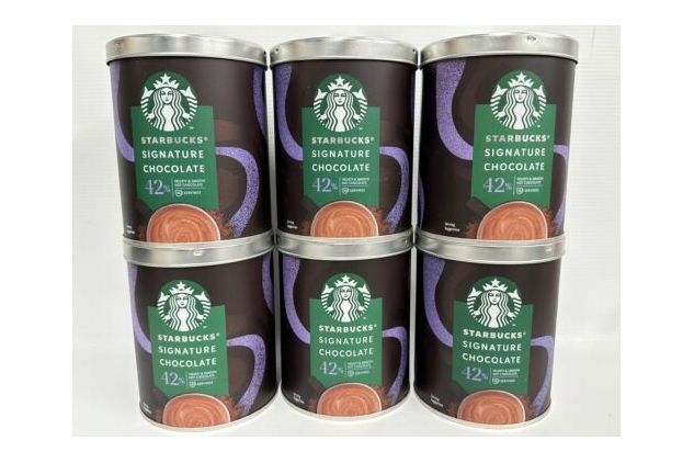 Starbucks Signature Hot Chocolate Powder Tins 6 X 330g | 96 Servings Total | Best Before Date 31/08/2024