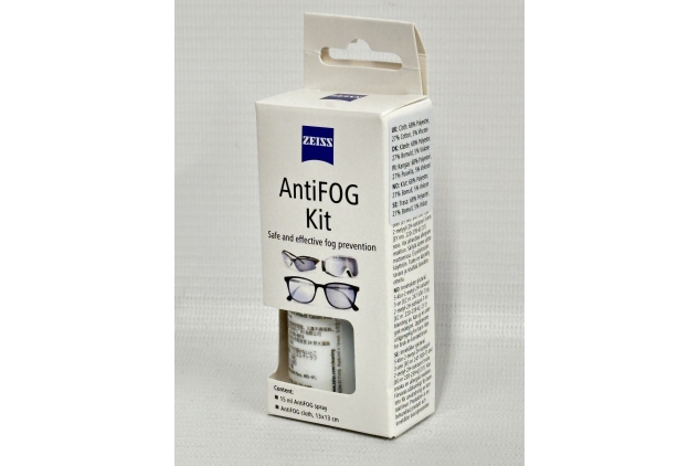 ZEISS AntiFOG Kit De-Misting Treatment for Glasses Spectacles 15ml Spray 2 Pack