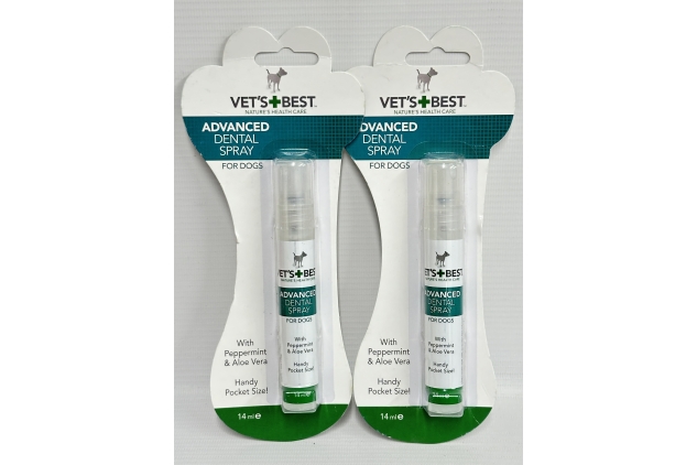 Handy Pocket Size Dental Spray for Fresh Breathe Clean Teeth for Dogs 2 X 14ml | BEST BEFORE DATE 30/09/2023