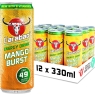 Carabao Energy Drink Mango Burst Flavour 12 X 330ml Cans Low Calorie