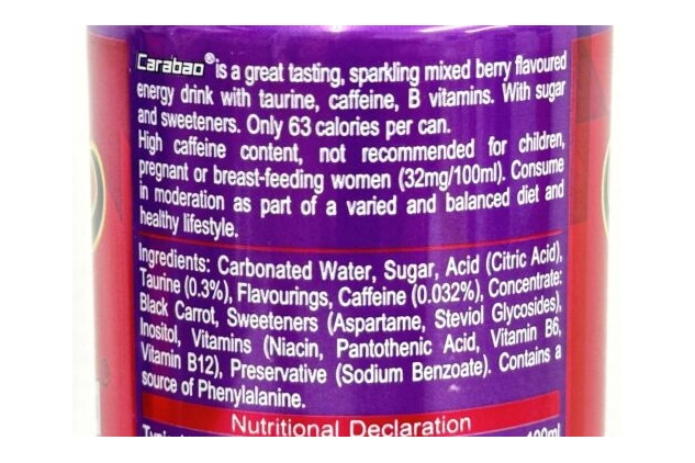 Carabao Energy Drink Mixed Berry Fruit Flavour 12 X 330ml Cans Low Calorie