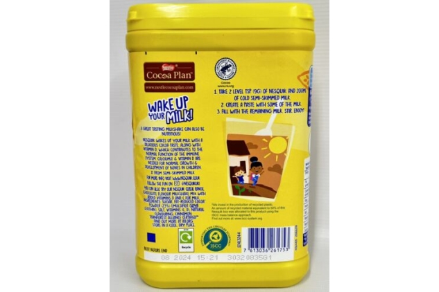 Nestle Nesquik Chocolate Flavoured Milkshake Powder 8 X 1kg Tubs = 888 Servings | BBE 30/11/2024