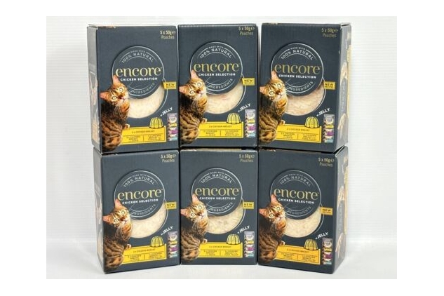 Encore Wet Cat Food Chicken Selection in Jelly 5 X 50g (Pack Of 6) BEST BEFORE DATE 19/04/2024