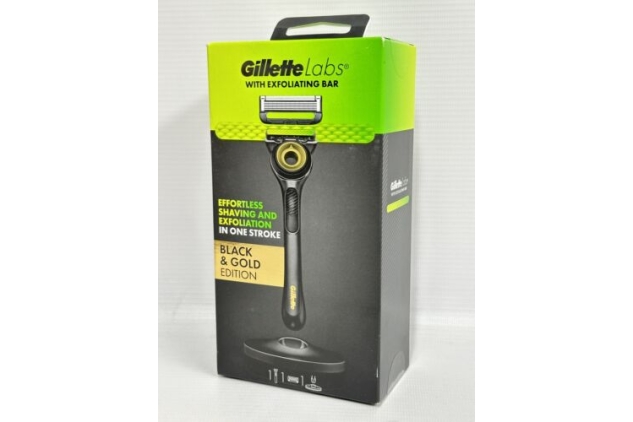 Gillette Labs Men's Razor + 1 Razor Blade Refill | Black & Gold Edition