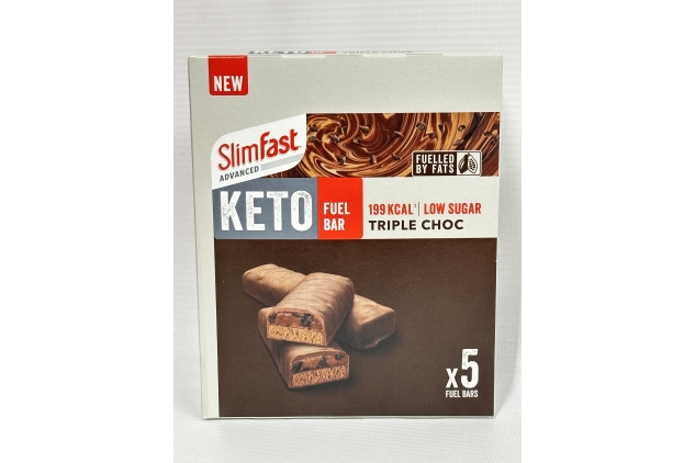 SlimFast Advanced Keto Diet Fuel Snack Bars Triple Chocolate Flavour 20 X 46g | Best Before Date 01/06/2024