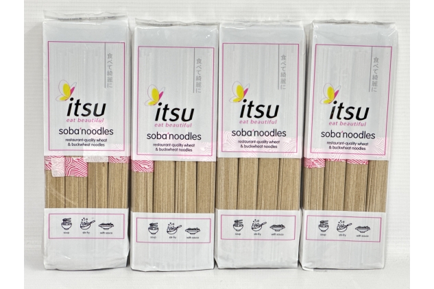 Itsu Soba Noodles - Japanese-Style Wheat Noodles (4 Pack X 250g) 1KG Total