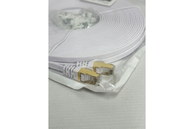 Ethernet Cable Cat 7 20 Meters White Flat Ethernet Patch Cables Internet Cable