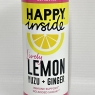 Happy Inside Gut Health Drink, Prebiotic, Natural Ingredients, No Fizz, Vegan, No Added Sugar, High Fibre, Immunity, Lemon, Yuzu & Ginger Flavour, 12 Cans x 250ml