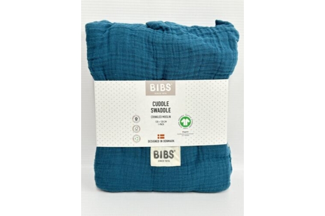 Bibs Muslin Cuddle Swaddle Wrap Newborn Blanket 100% Organic Cotton 120x120cm