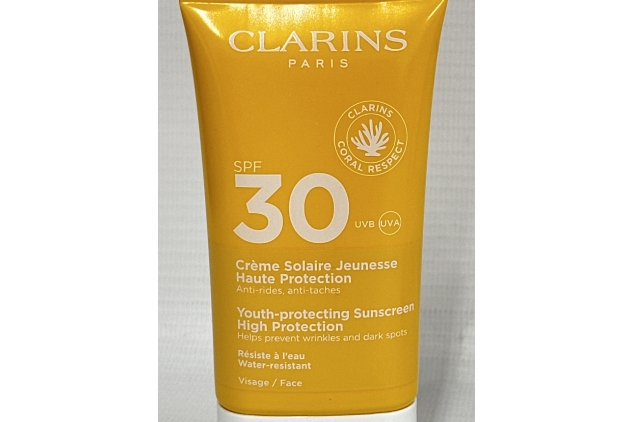 Clarins Youth-Protecting Sunscreen High Protection SPF30 | Helps Prevent Wrinkles & Dark Spots | TESTER BOTTLE 50ml