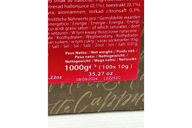 Note D'Espresso compatible capsules exclusively compatible with Caffitaly* machines. soluble RED TEA RASPBERRY 100 X 10g