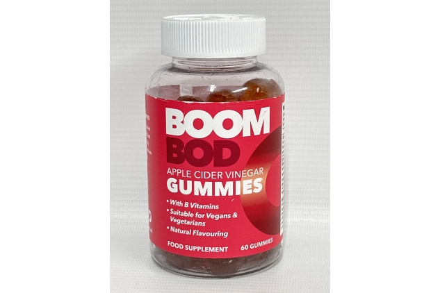 Boombod Apple Cider Vinegar Gummies, 60 ct – Support Energy Boost, Vitamins B6 & B12 - Apple Cider Vinegar Gummies – Vegan, Gluten Free, Red | BEST BEFORE DATE 31/05/2024