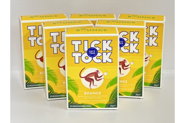 Tick Tock Wellbeing Bounce, 20 Teabags (Pack of 6, 120 Teabags)