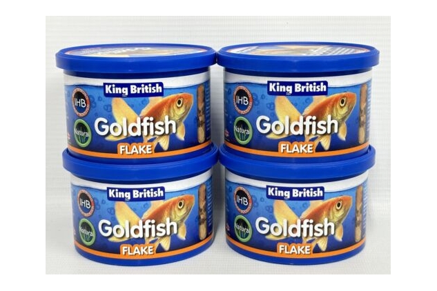 King British Goldfish Flake Fish Food Aquarium Tank For Coldwater Fish 4 X 28G