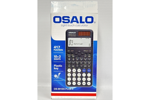 OSALO Scientific Calculator 417 Function 2 Line 10+2 Digits Written Display Solar and Battery Calculators for Students Secondary School College Black (OS 991ES Plus 2nd Edition)