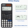 OSALO Scientific Calculator 417 Function 2 Line 10+2 Digits Written Display Solar and Battery Calculators for Students Secondary School College Black (OS 991ES Plus 2nd Edition)