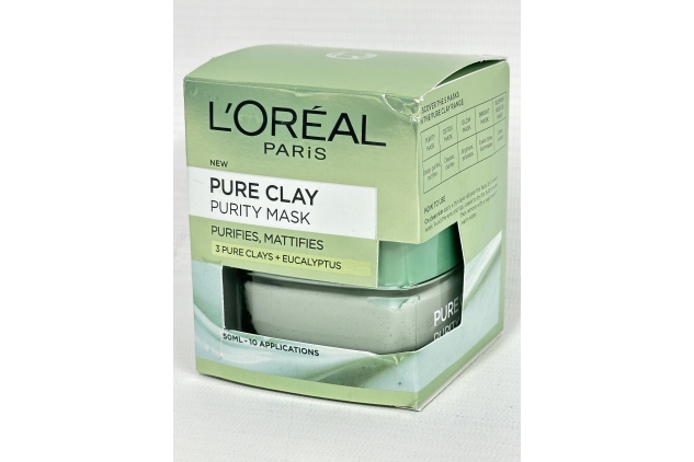 L'Oreal Paris Pure Clay Purity Mattifying Eucalyptus Face Mask 50 ml (Pack of 1)