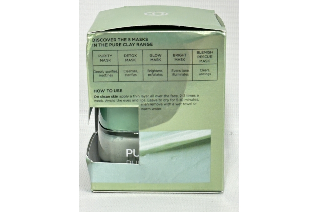 L'Oreal Paris Pure Clay Purity Mattifying Eucalyptus Face Mask 50 ml (Pack of 1)