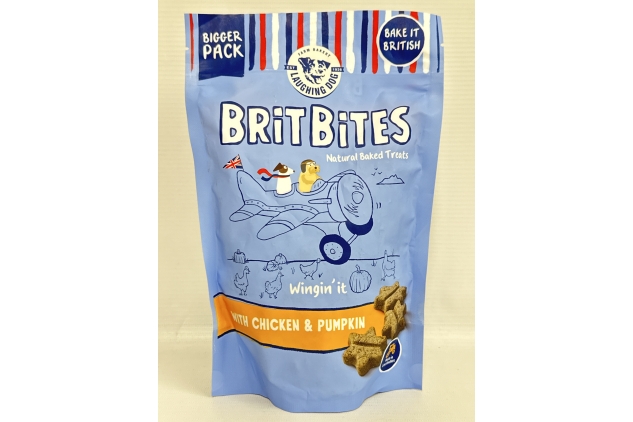 Laughing Dog - Brit Bites - Grain Free Naturally Oven Baked Dog Treats with Chicken & Pumpkin - 175g | Best Before Date 31/07/2024